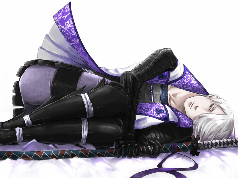 Silver-haired Warrior — Black, Calm