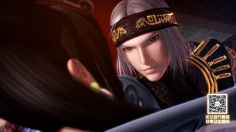 Silver-haired Warrior — Black, Dramatic, 3d Render, Headband