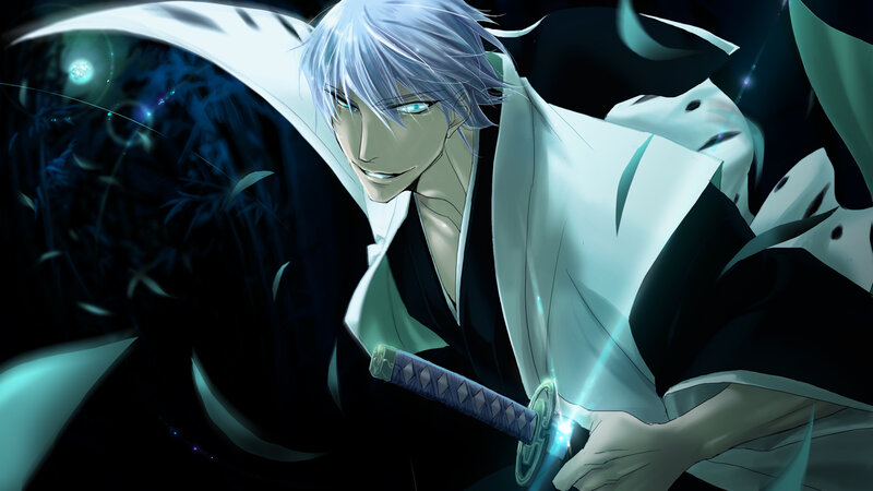 Silver-haired Warrior — Black, Dramatic