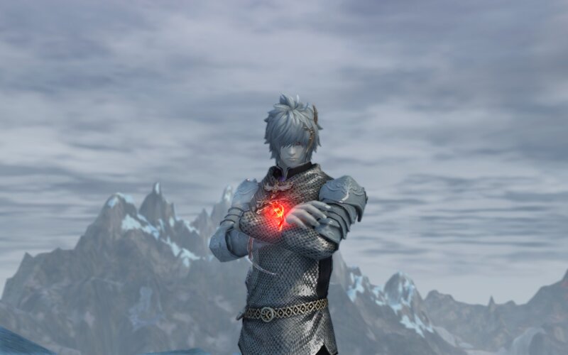 Silver-haired Warrior — Gray, Dramatic, Winter
