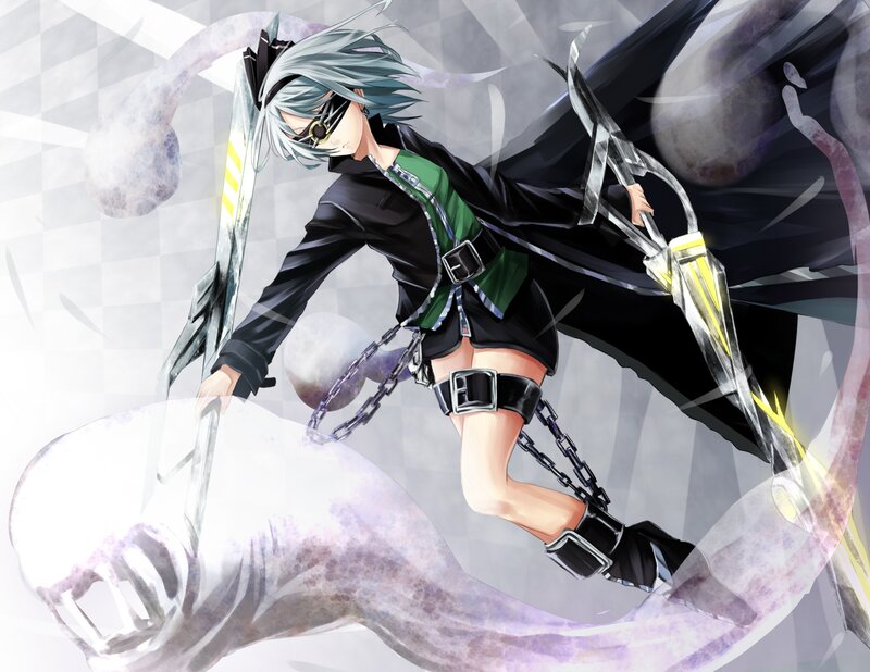 silver-haired warrior in action