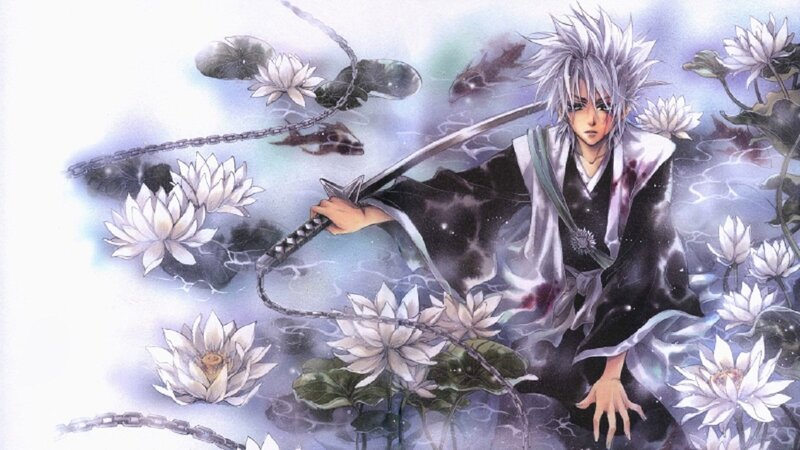 Silver-haired Warrior in Pond