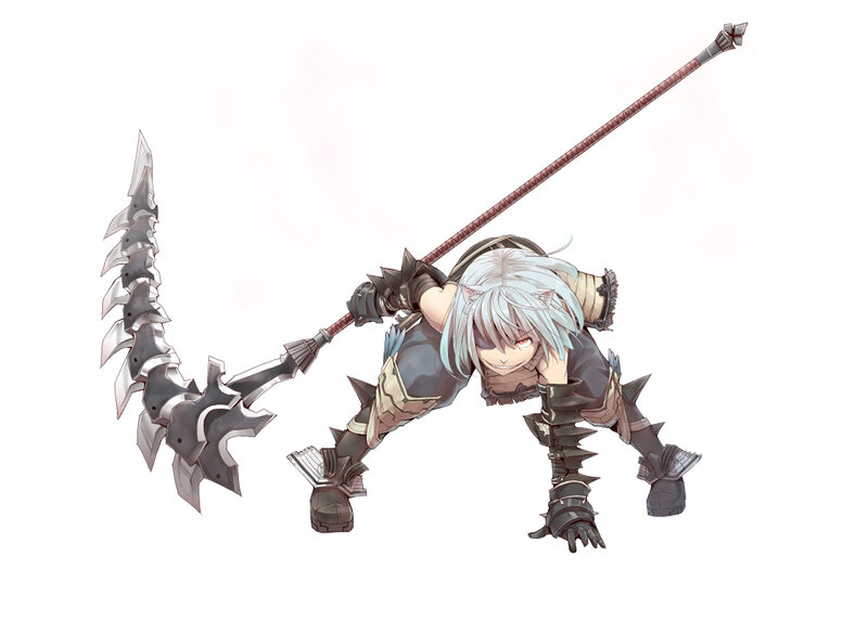 Silver-haired Warrior — White, Aggressive