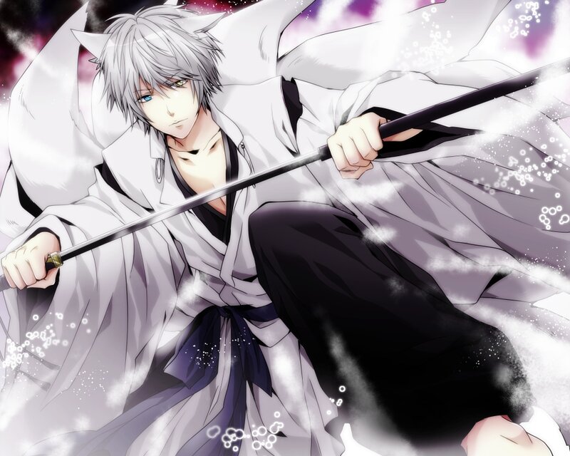 Silver-haired Warrior — White
