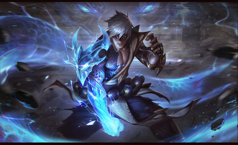 Silver-haired Warrior with Blue Energy