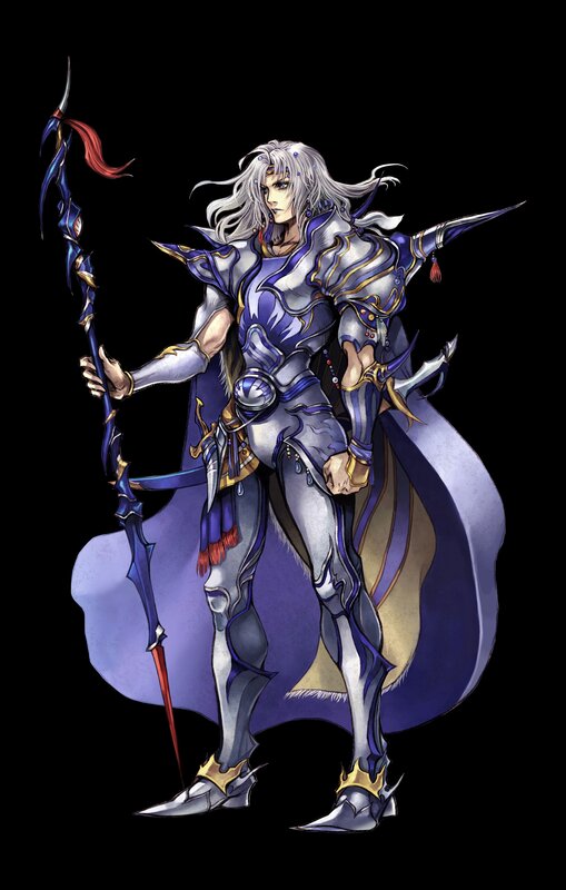 silver-haired warrior with staff