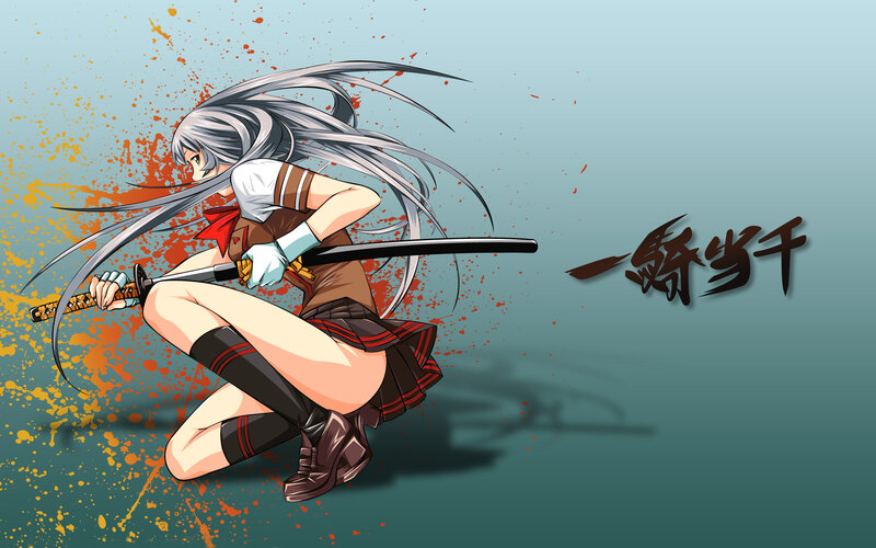 silver-haired warrior with sword