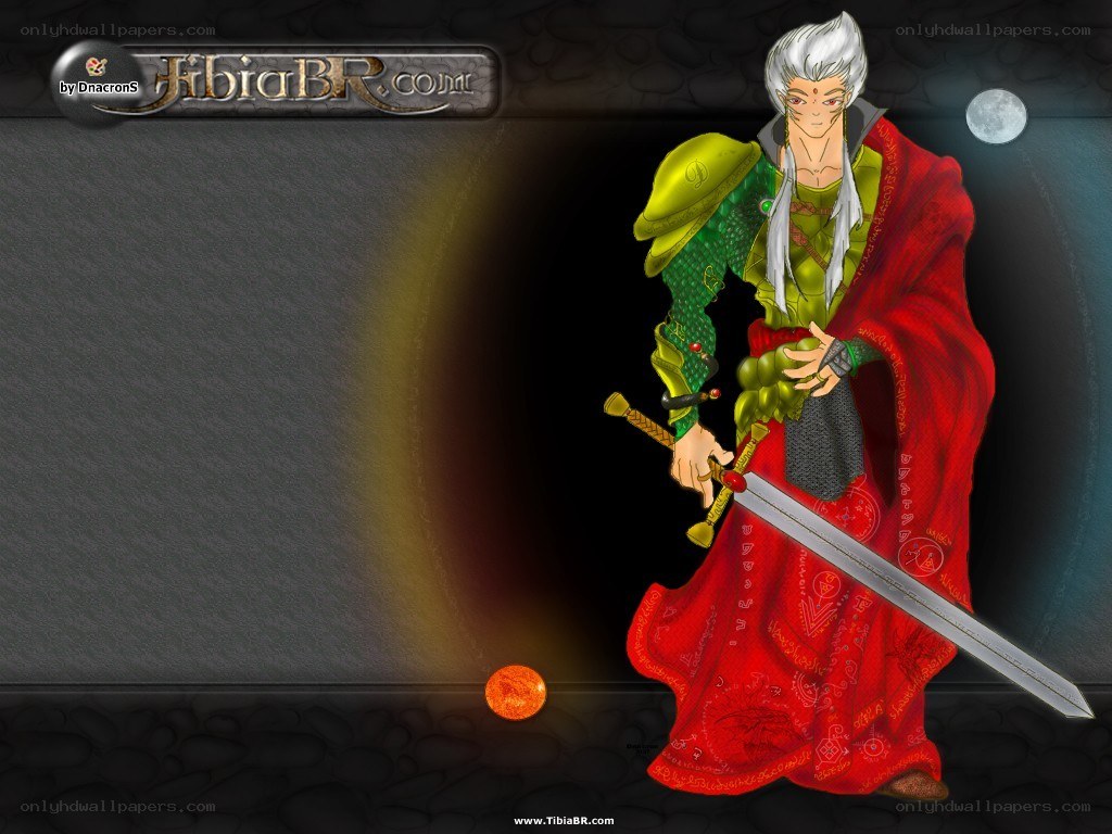 silver-haired warrior with sword