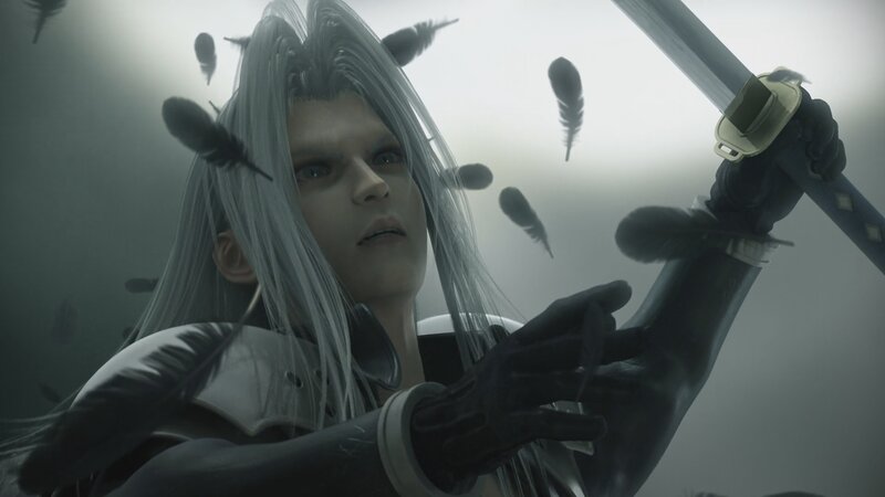 silver-haired warrior with sword