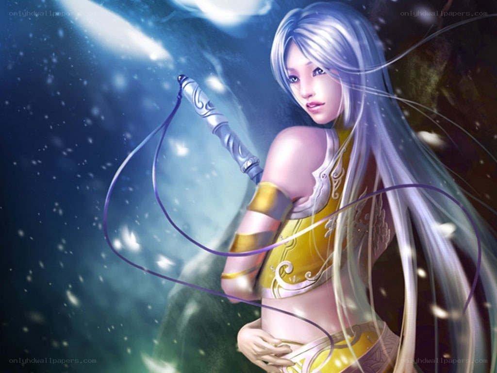silver-haired warrior with whip