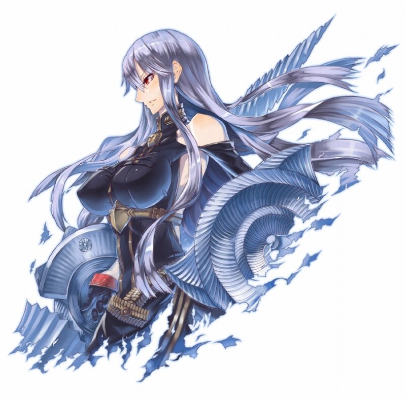 silver-haired warrior with wings