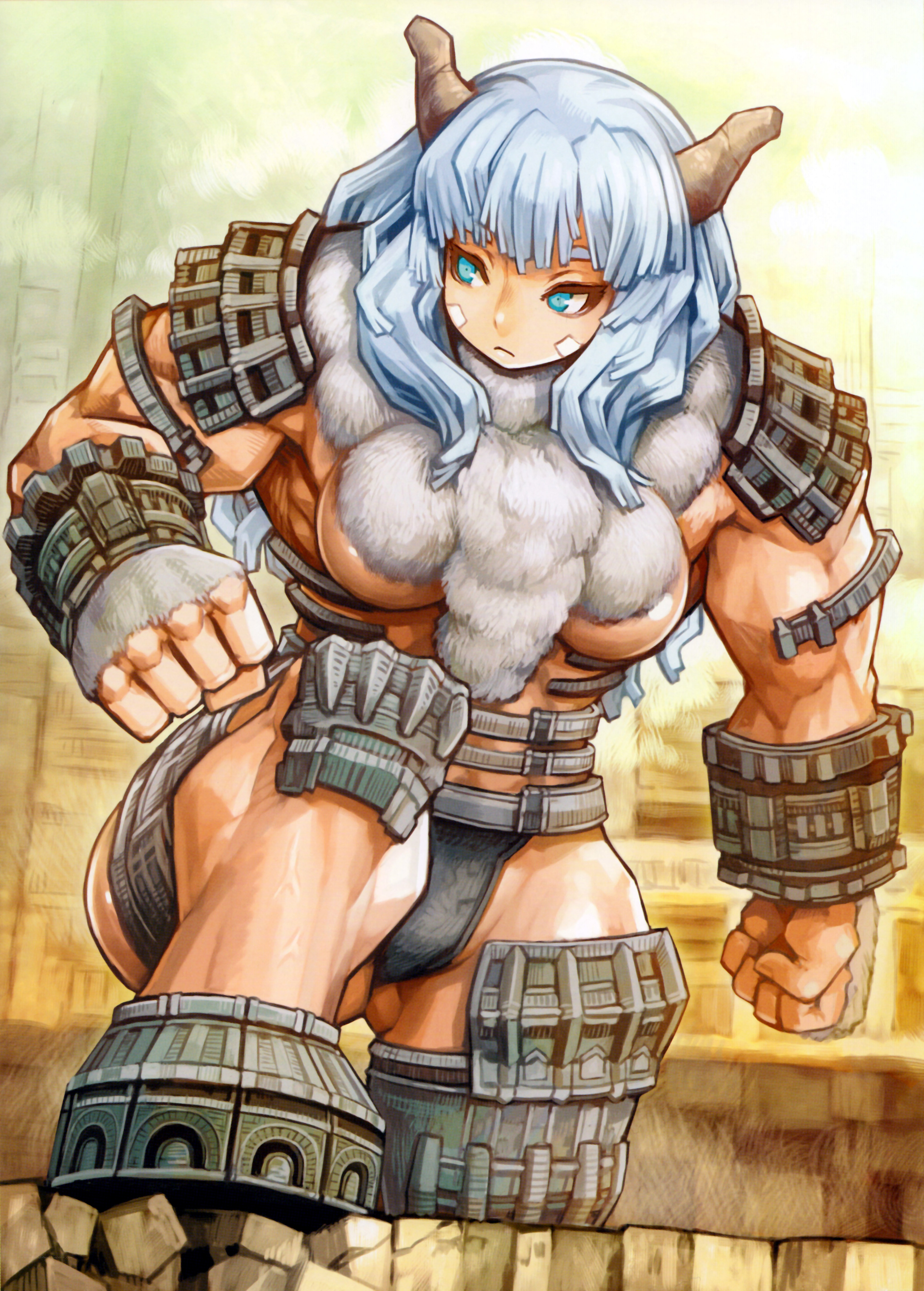 silver-haired warrior woman