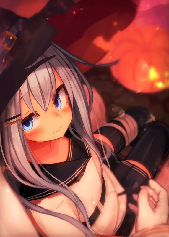 Silver-haired Witch Girl — Red