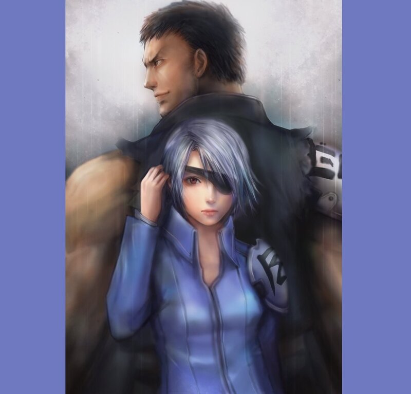Silver-haired Woman and Man