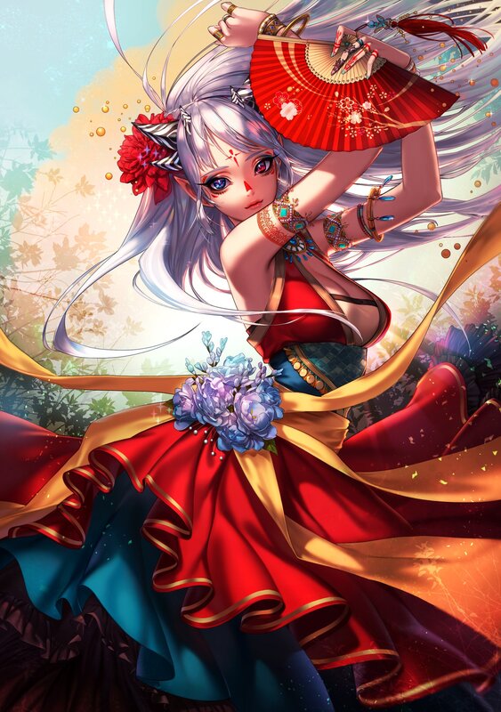 Silver-haired Woman Dancing
