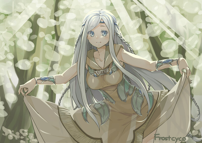 Silver-haired Woman in Forest