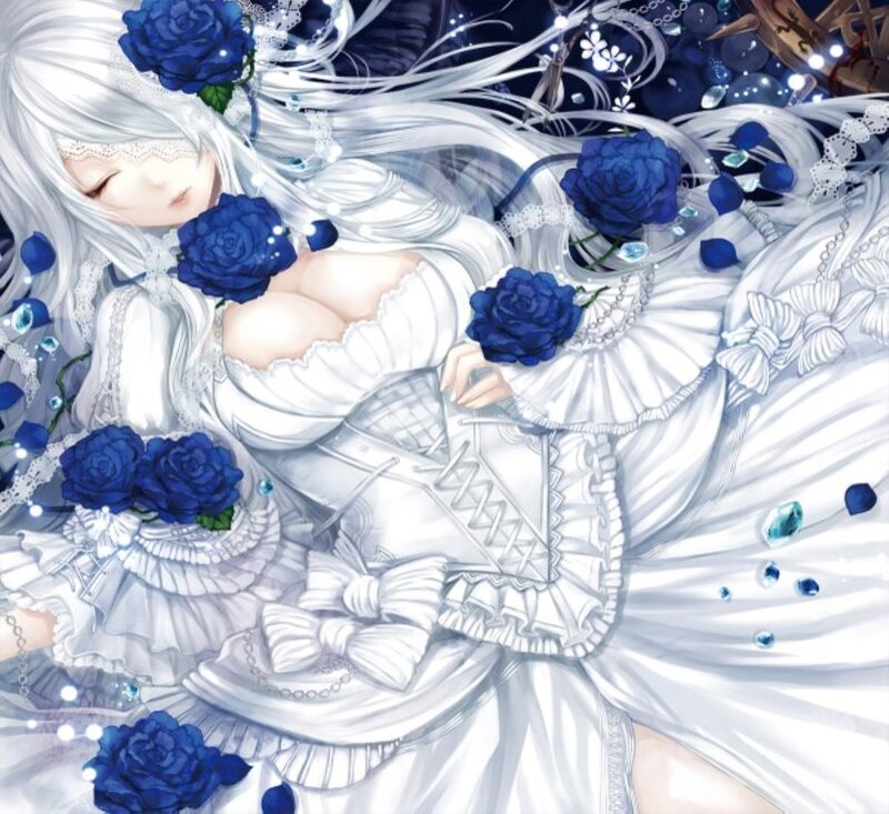 Silver-haired Woman — White, Serene