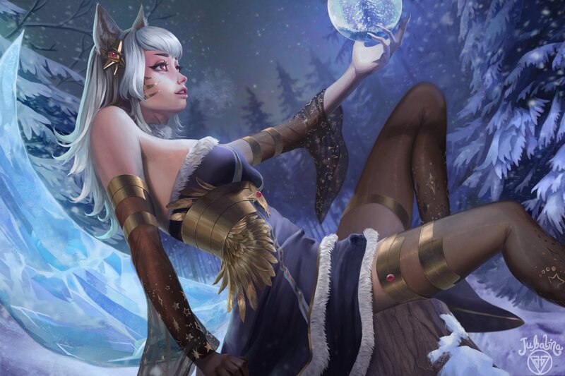 Silver-haired Woman with Fox Ears