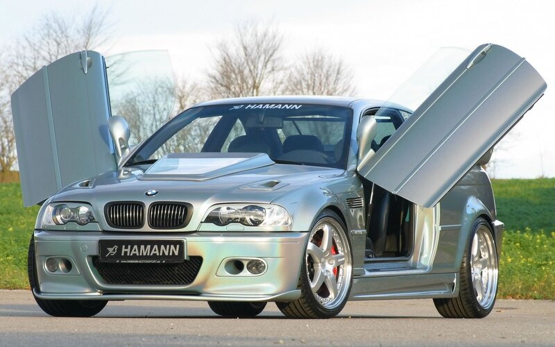 silver hamann bmw with gullwing doors