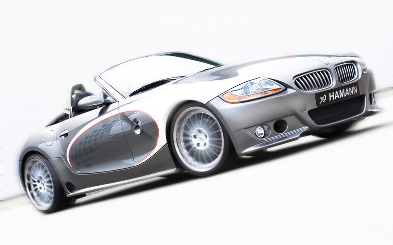 silver hamann convertible car