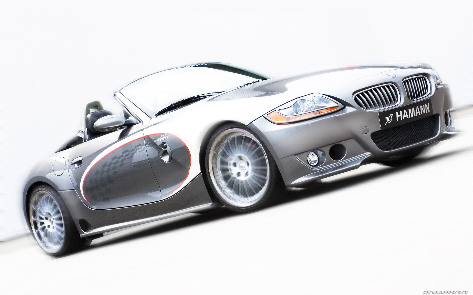 silver hamann convertible car