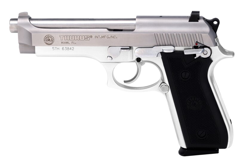Silver Handgun — Neutral, Photograph, Black Grip, Metal Frame