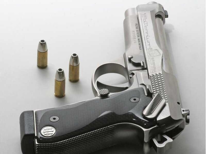 Silver Handgun with Bullets — Neutral