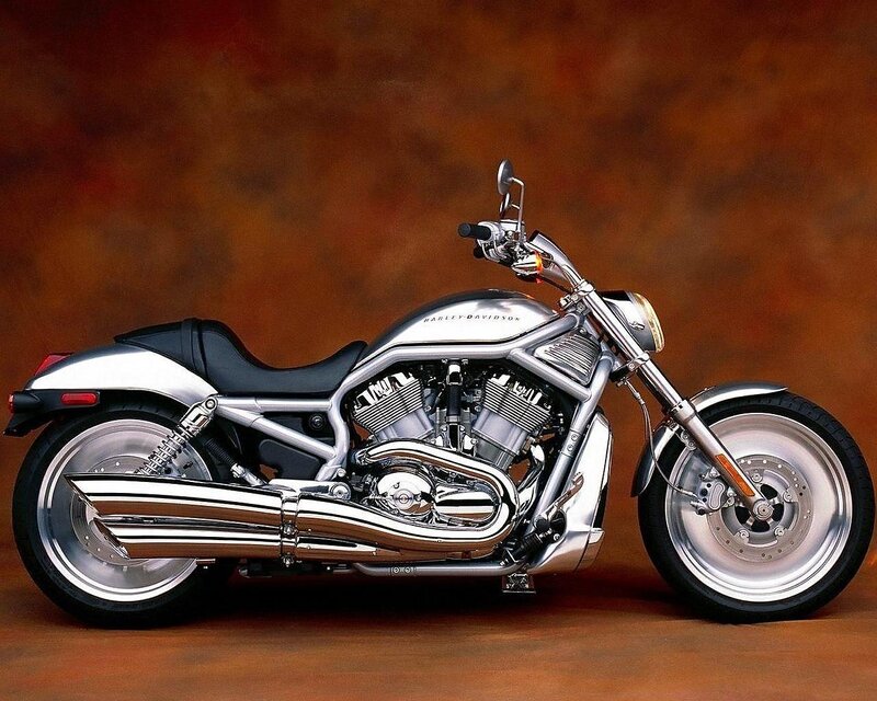 Silver Harley-davidson Motorcycle — Dramatic