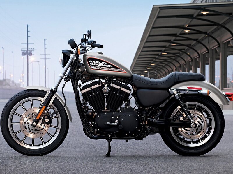 Silver Harley-davidson Motorcycle — Gray, Calm