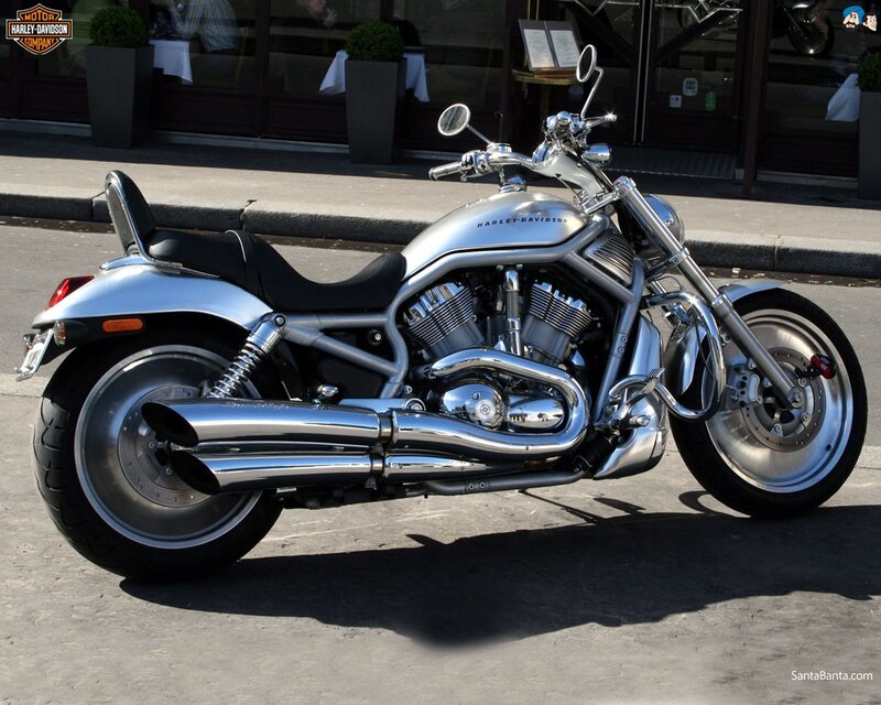 Silver Harley-Davidson V-Rod