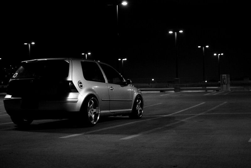 Silver Hatchback Car — Black