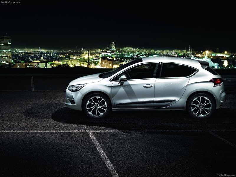 Silver Hatchback Car — Dramatic, Night