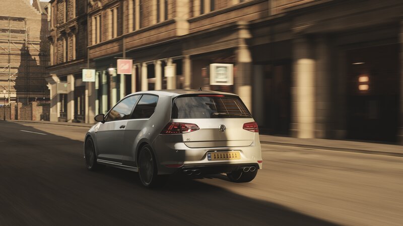 Silver Hatchback Car — Dynamic, Afternoon, 3d Render
