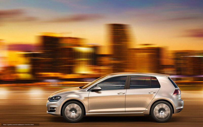 Silver Hatchback Car — Dynamic, Sunset, Photograph