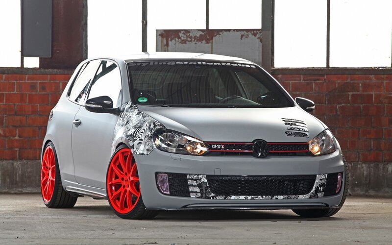 Silver Hatchback Car — Gray, Dramatic, Photograph, Red Wheels