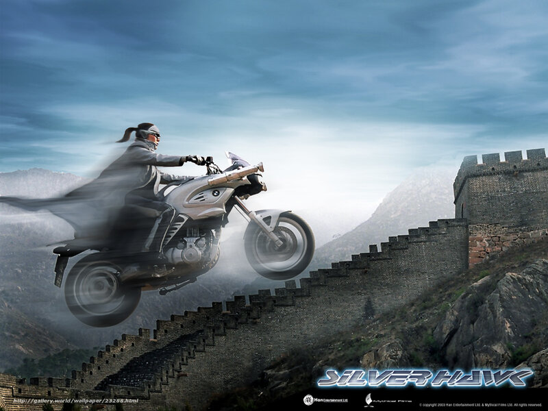 Silver Hawk motorcycle jump