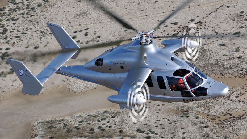 Silver Helicopter in Flight — Gray, Dynamic