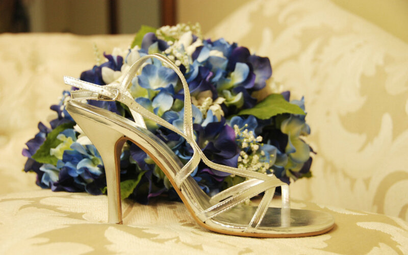 Silver High-heeled Shoe