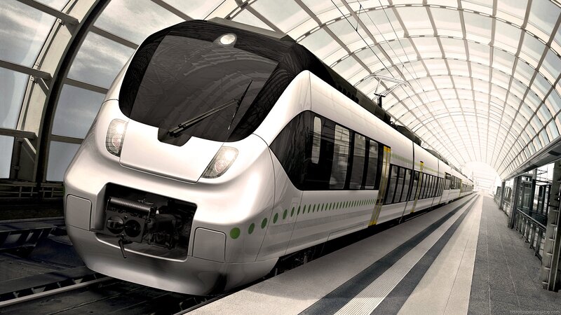 Silver High-speed Train