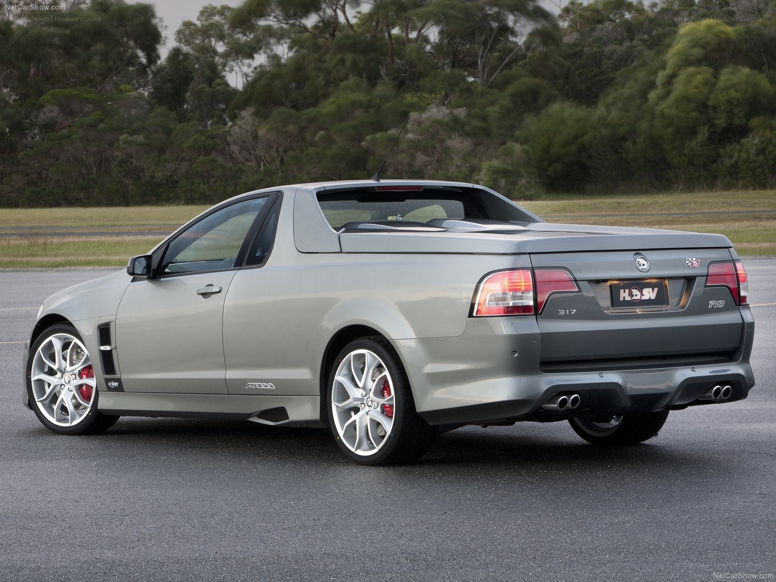 silver Holden utility truck