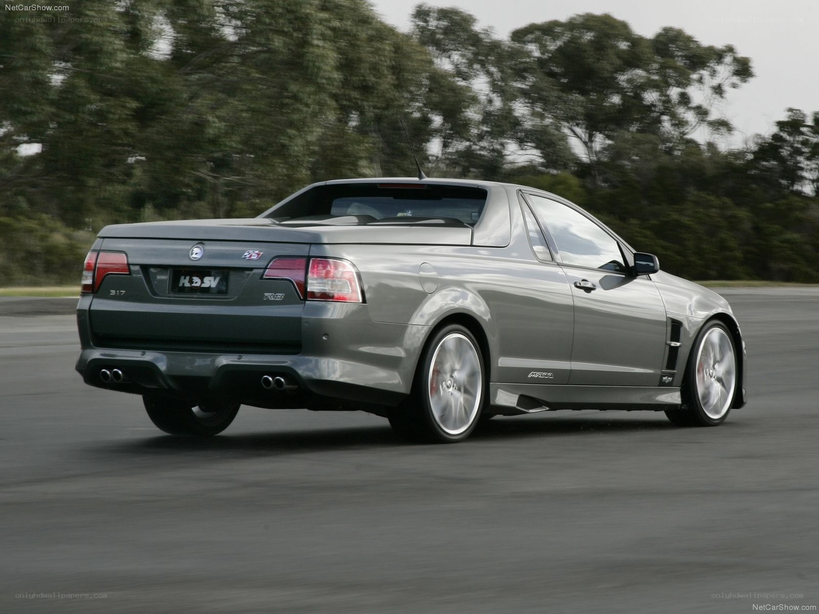 silver Holden utility truck