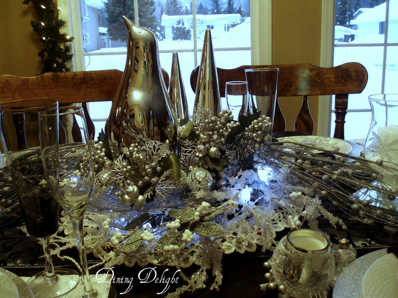 Silver Holiday Centerpiece