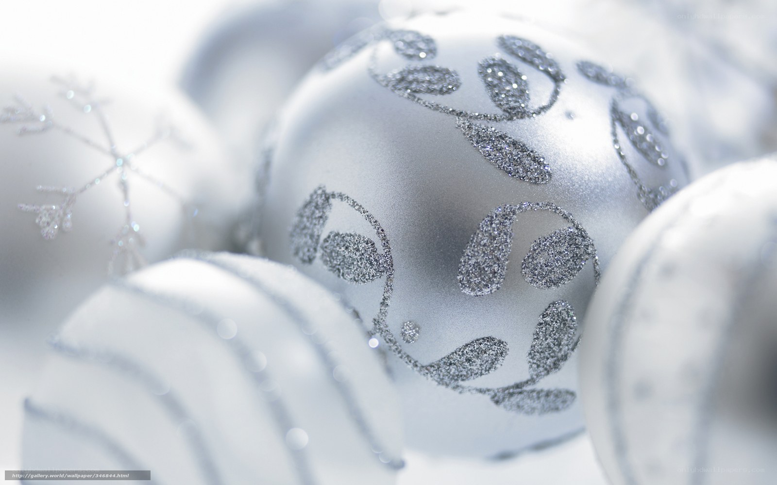 silver holiday ornaments