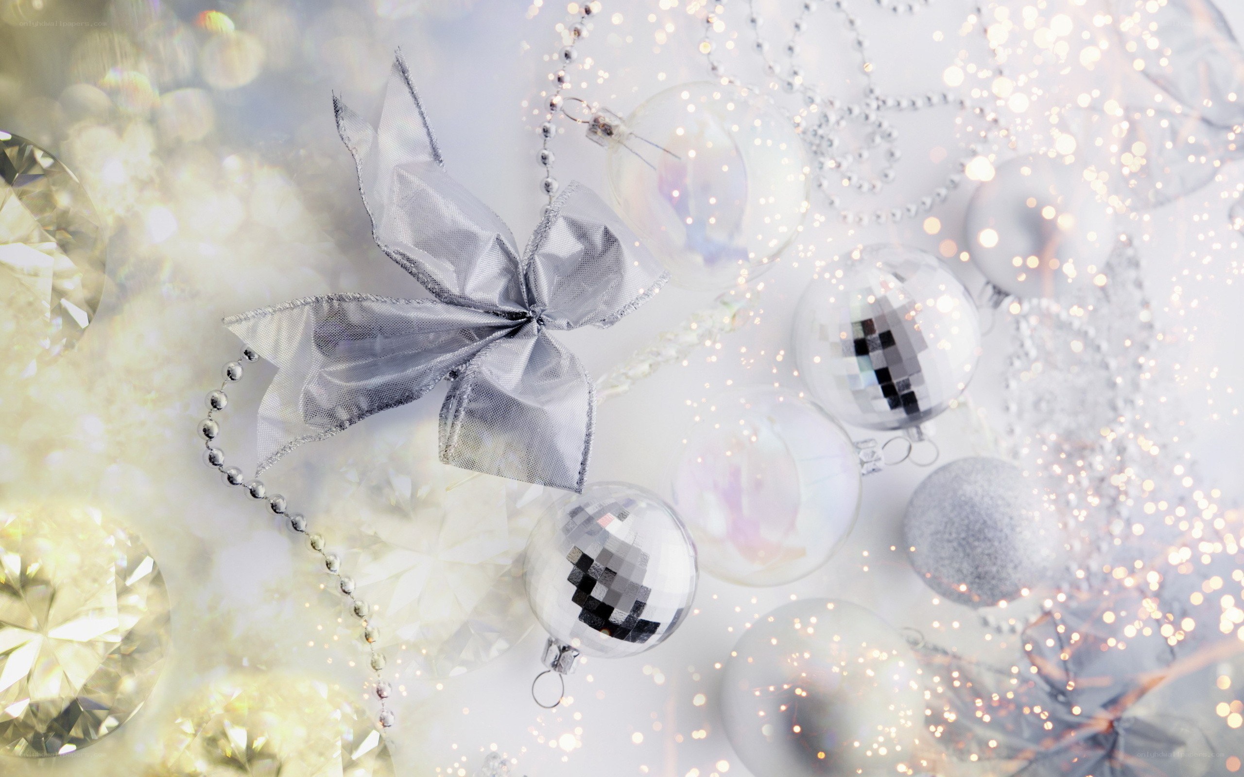 silver holiday ornaments