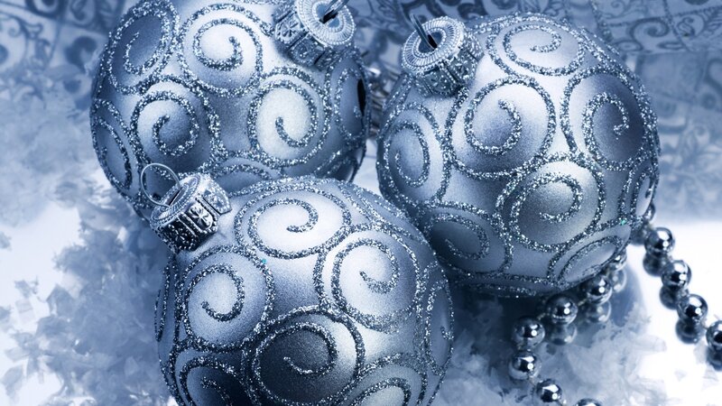 silver holiday ornaments