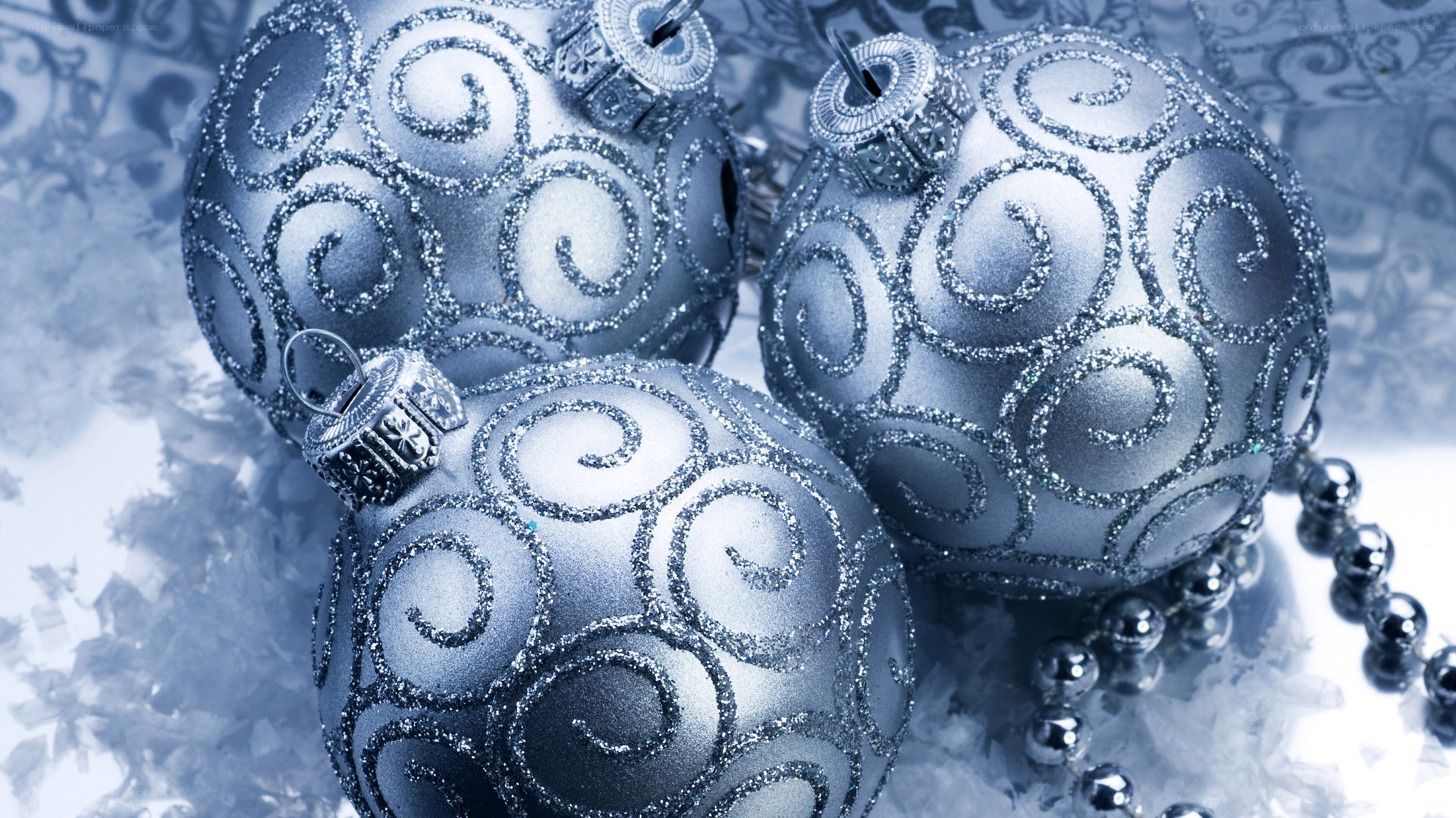 silver holiday ornaments