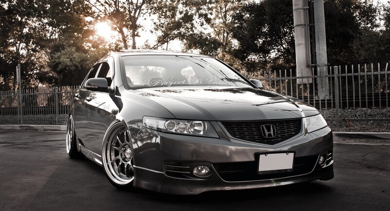 silver honda accord at sunset