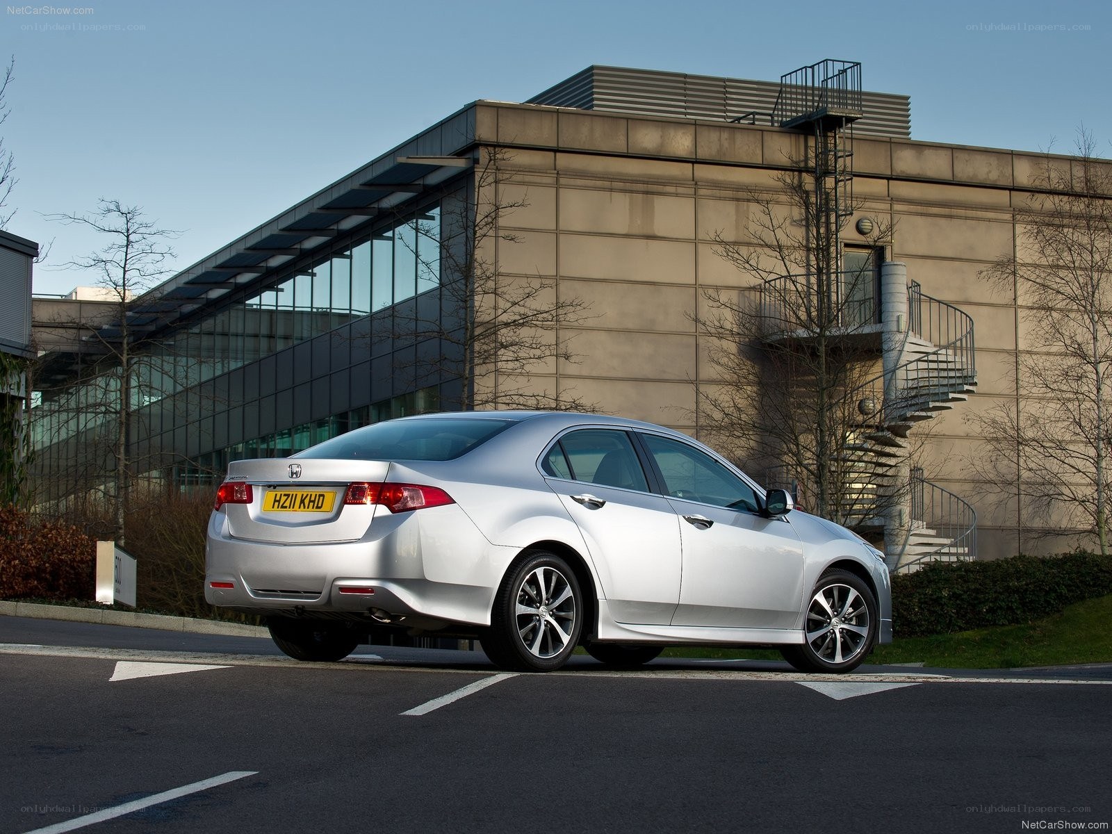silver honda accord parked