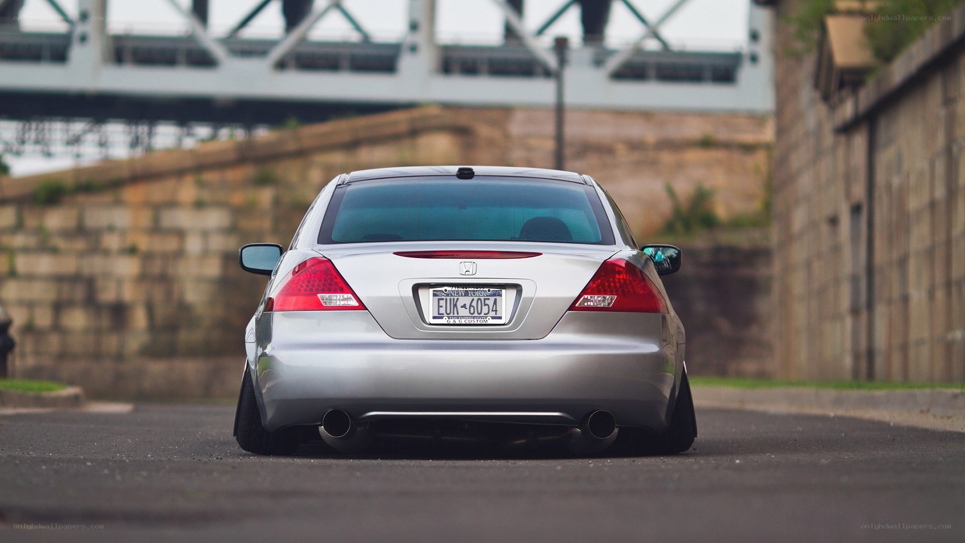 silver honda accord rear view