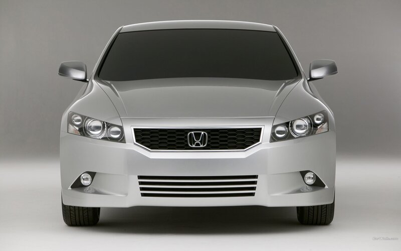 silver honda car front view